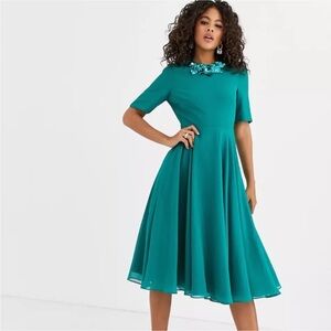 ASOS Elegant Green Midi Dress. (14)